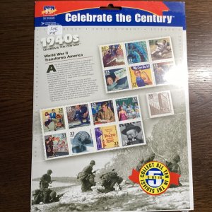 Scott#3186- Celebrate the Century - 1940s- Sheet of (15) 33 Cent Stamps MNH-NIP