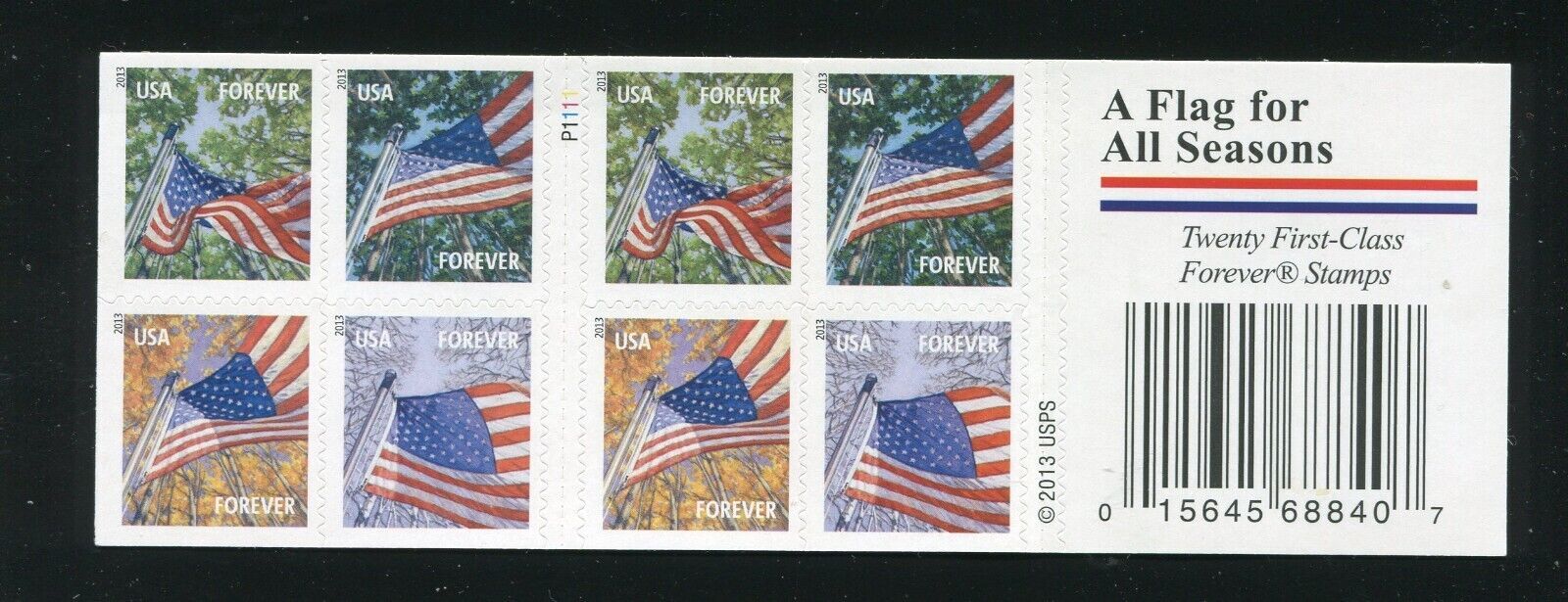 4774 - 2013 First-Class Forever Stamp - A Flag for All Seasons