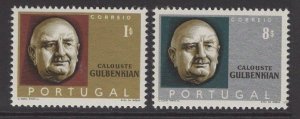 PORTUGAL SG1271/2 1965 10th ANNIV OF DEATH OF CALOUSTE GULBENKIAN MNH