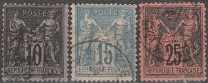 France #91-3 F-VF Used CV $26.80  (A4902)