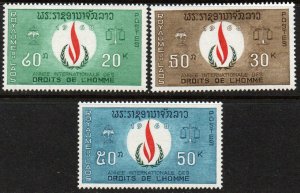 Laos Sc #160-162 Mint Hinged