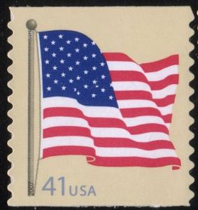 SC#4187 41¢ Flag Coil Single (2007) SA