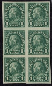 U.S. - 575 - Block of 6 - EXTRA FINE - Never Hinged (cat value 66.00)