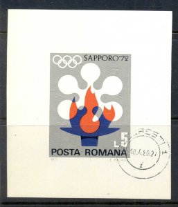 Romania 1971 Winter Olympics Sapporo MS CTO