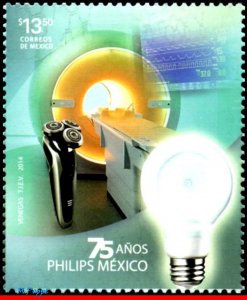 2897 MEXICO 2014 PHILIPS IN MEXICO, 75th ANNIV., LAMP, MNH