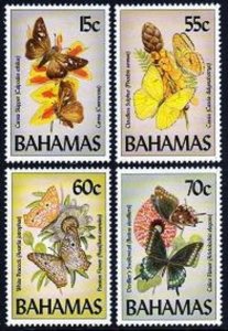 Bahamas 811-814, MNH. Michel 844-847. Butterflies, Flowers, 1994.