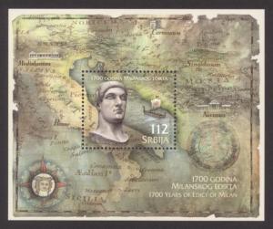 Serbia Sc# 624 MNH 1700th Anniv. of Edict of Milan (S/S)