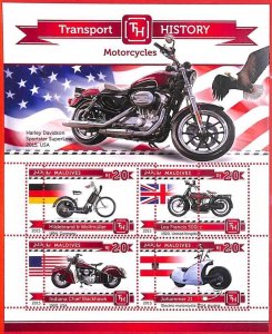 A4020 - MALDIVES - ERROR MISPERF: 2015, Harley Davidson Motorcycles, Flags