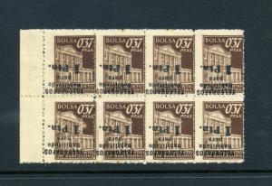 Barcelona Spain Unissued Telegraph Block with Inverted Overprint (#B-T1)