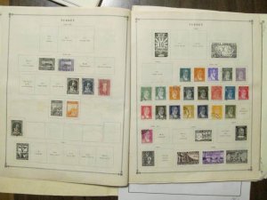 uncatalogued collection on pages Turkey about 234 stamps