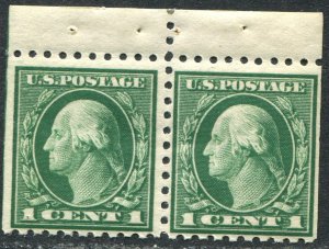 424 1c Washington, Mint Never Hinged, Pair VF