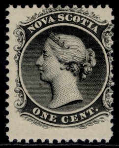 CANADA - Nova Scotia QV SG18, 1c black, NH MINT.