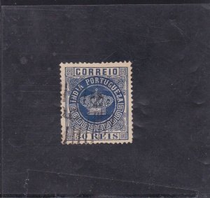 PORTUGUESE INDIA  CROWN SURCHARGED  2 T/ 50R. Perf. 13,5   AF # 99