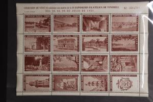 Vendrell Spain Philatelic expo show 1951 vignette poster stamp sheet souvenir DM