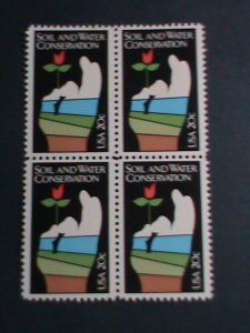 ​UNITED STATES -1984 SC#2074  SOIL & WATER CONSERVATION -MNH BLOCK OF 4 VF