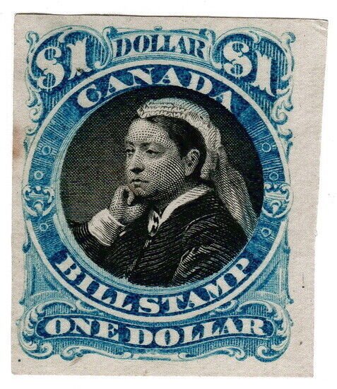 (I.B) Canada Revenue : Bill Stamp $1 (1868)