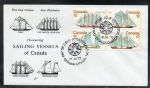 Canada #747a Sailing Ships FDC SCS Cachet unaddr C918