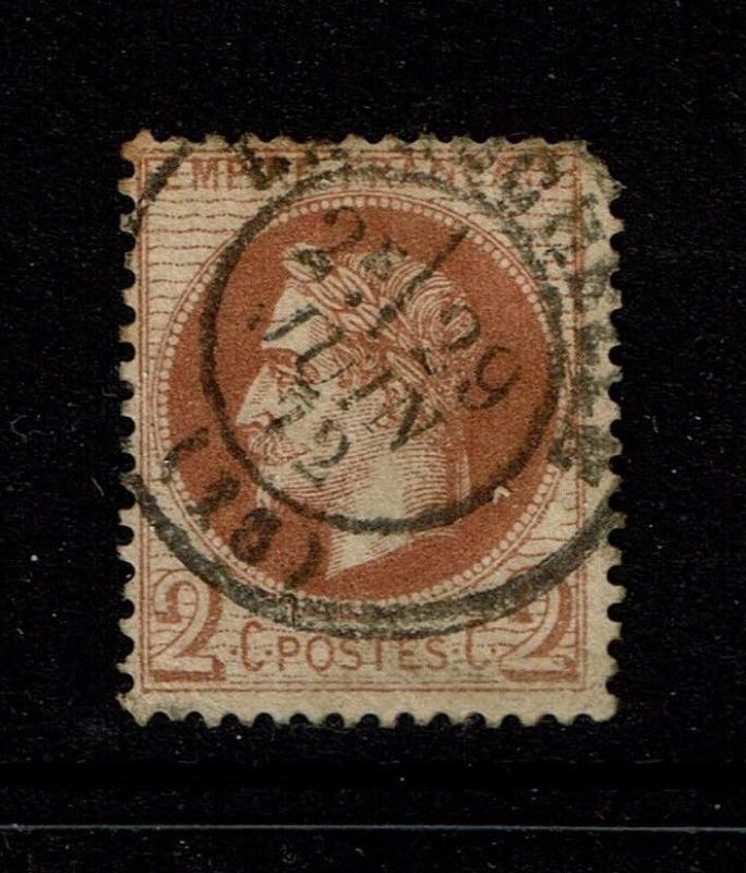 France SC# 31, Used, shallow small top thin - S1479