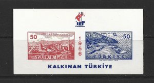 TURKEY - 1956 IZMIR FAIR SOUVENIR SHEET - SCOTT 1212 - MNH