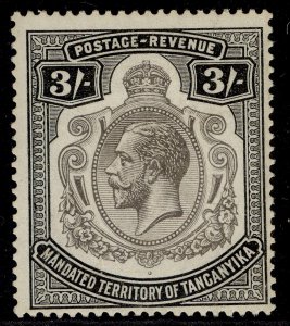 TANGANYIKA GV SG104, 3s black, M MINT. Cat £50.