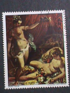 ​PARAGUAY-PROMOTION SALE-WORLD FAMOUS NUDE ART PAINTING LARGE SIZE STAMP VF