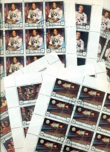 Ras Al Khaima 1972 Mi#840-845 Apollo 17 Space Mission 6xsheets CTO