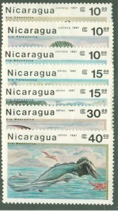 Nicaragua 1617-23 MH CV $9.05 BIN $4.55