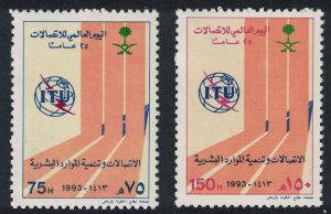 Saudi Arabia World Telecommunications Day 2v 1993 MNH SG#1821-1822