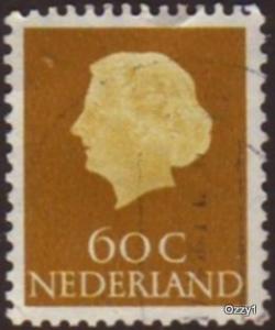 Netherlands 1953 Sc#355 SG#785 60c Bistre Queen Juliana Used