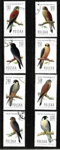 D3-Birds-Poland-Scott#2074-81-used set-Falcons-1975-