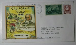 PENPEX San Mateo CA 1998 California Gold 1848 James Marshall Philatelic Expo