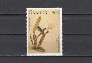 Guyana, Scott cat. 1291a. 900 Orchid value issue.