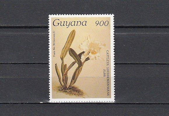 Guyana, Scott cat. 1291a. 900 Orchid value issue.