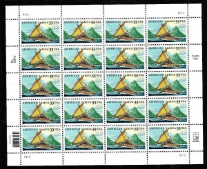 USA-Sc#3389- id12-unused NH sheet-American Samoa-Canoes-2000-