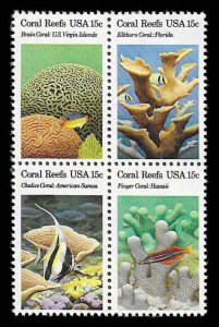 PCBstamps  US #1827/1830a Block 60c(4x15c)Coral Reefs, MNH, (15)