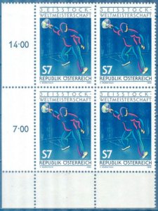 Austria 1990 Curling World Championship Mi. 2010 Block of 4 MNH