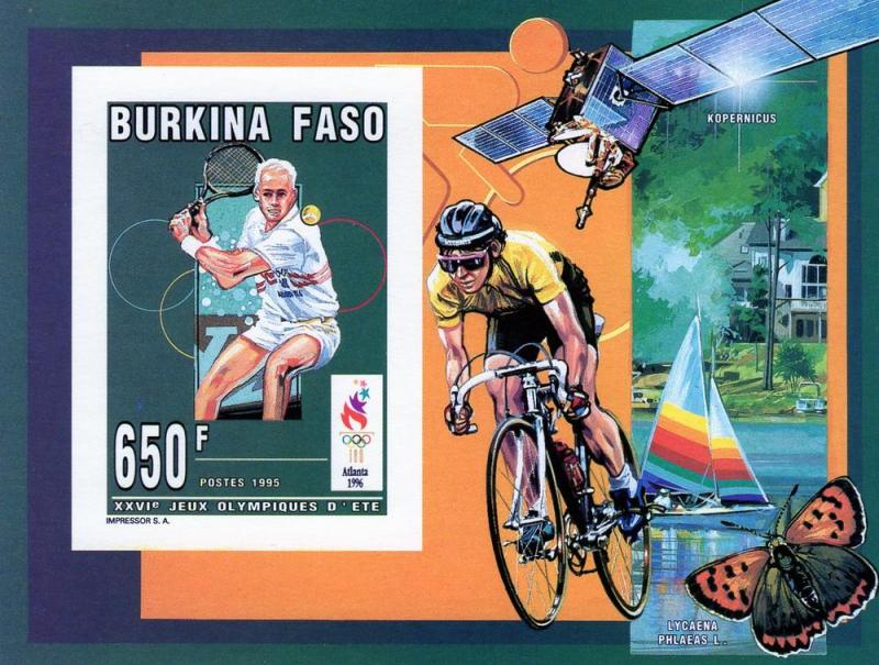 Burkina Faso Olympics 96/Kopernicus Space/Cycling SS Imperf 
