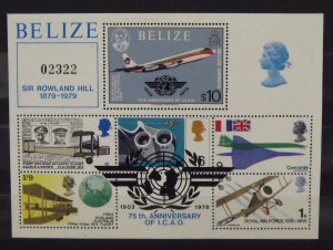 8775   Belize   MNH # 450   Sir Rowland Hill Souvenir Sheet     CV$ 19.00