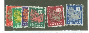 Vietnam/South (Empire/Republic) #J1-J6 Unused Single (Complete Set)