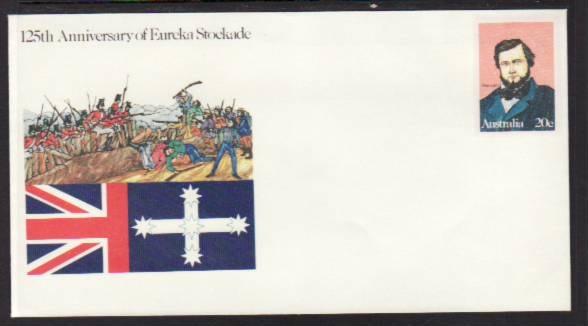Australia Eureka Stockade Stamped Envelope Unused  