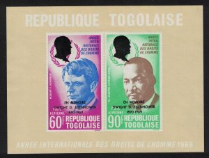 Togo Kennedy Martin Luther King Eisenhower MS 1969 MNH SC#C111a SG#MS664