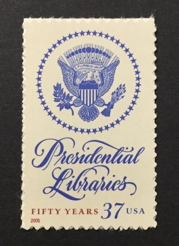 U.S. 2005 #3930- Self Adhesive, Presidential Libraries, MNH.