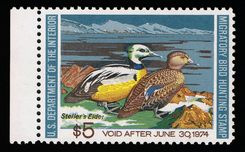 GENUINE SCOTT #RW40 XF MINT OG NH 1973 FEDERAL DUCK STAMP 