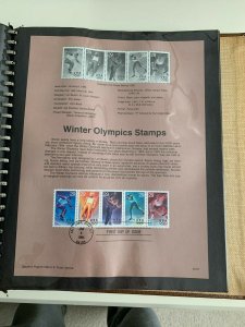 USPS Souvenir Page Scott 2807-2811 , 1994 winter Olympic game stamps