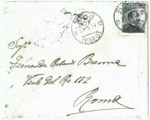 71638 - EGEO Rhodes - Postal History - Saxon 4 block on ENVELOPE 1914 -