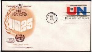 SC#1419 6¢ U.N. Emblem FDC (Fleetwood)