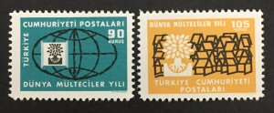 Turkey 1960 #1478-9, World Refugee Year, MNH.