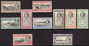 1934 Ascension King George V KGV complete set of ten MLMH Sc# 23 / 32 CV $161.10