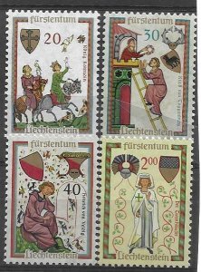 1962   LIECHTENSTEIN  -  SG.  415 / 418   MINNESINGERS (2) -  UNMOUNTED MINT