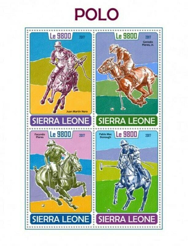 Sierra Leone - 2017 Sport of Polo - 4 Stamp Sheet - SRL171017a